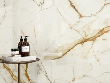 White-paste wall tiles with marble effect MARVEL SHINE | Wall tiles