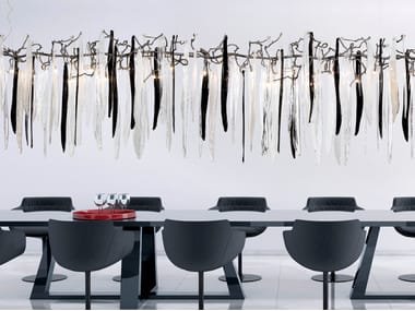 Lampada a sospensione fatta a mano in bronzo WATERFALL RAINBOW EXTRA LARGE Serip