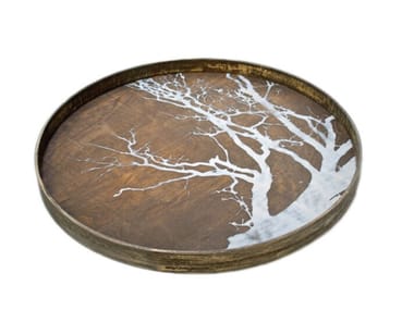 Vassoio rotondo in legno WHITE TREE Ethnicraft