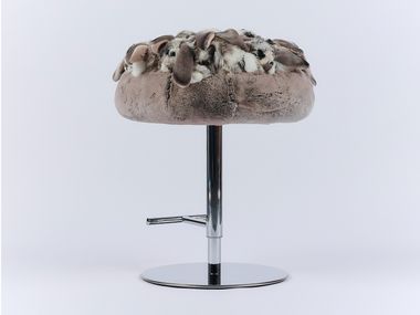 Upholstered polyester stool height-adjustable BUNNY APCOLLECTION