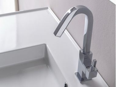 Rubinetterie Treemme, X-CHANGE_MONO Miscelatore per lavabo da piano monocomando in ottone