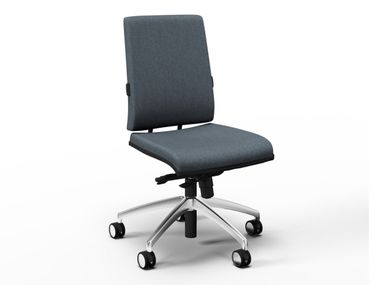 Height-adjustable fabric office chair with castors with 5-spoke base ZERO7 ELEGANT FANTONI