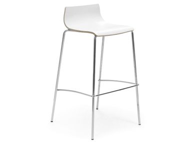 High laminate and chrome steel stool MY STOOL Leyform