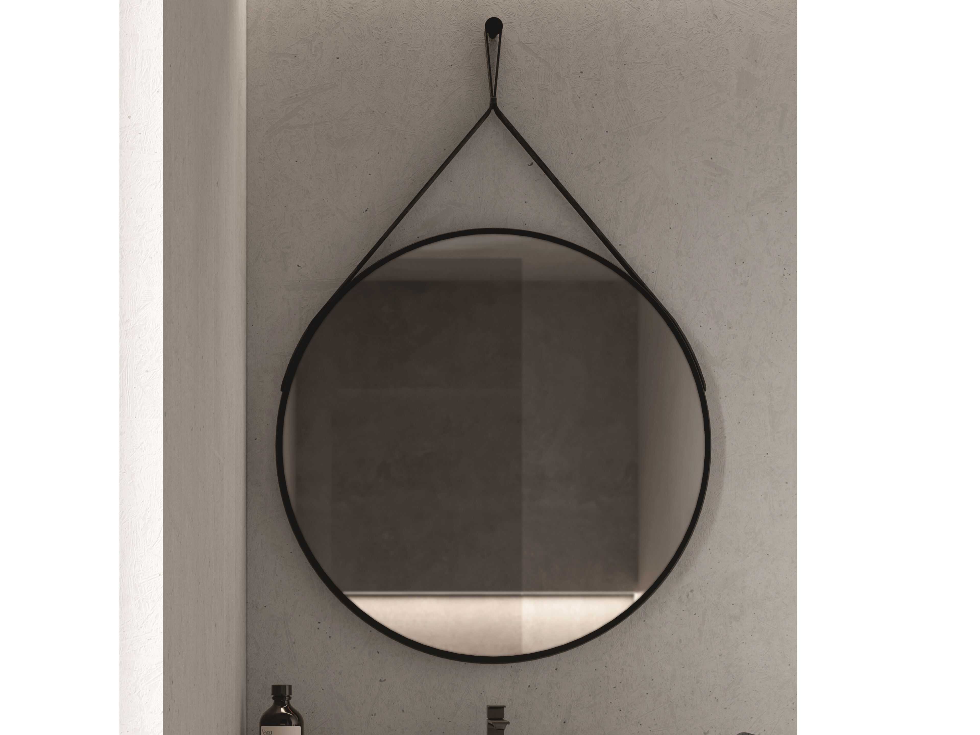 RING by Ideagroup - Specchio rotondo in metallo verniciato con cornice