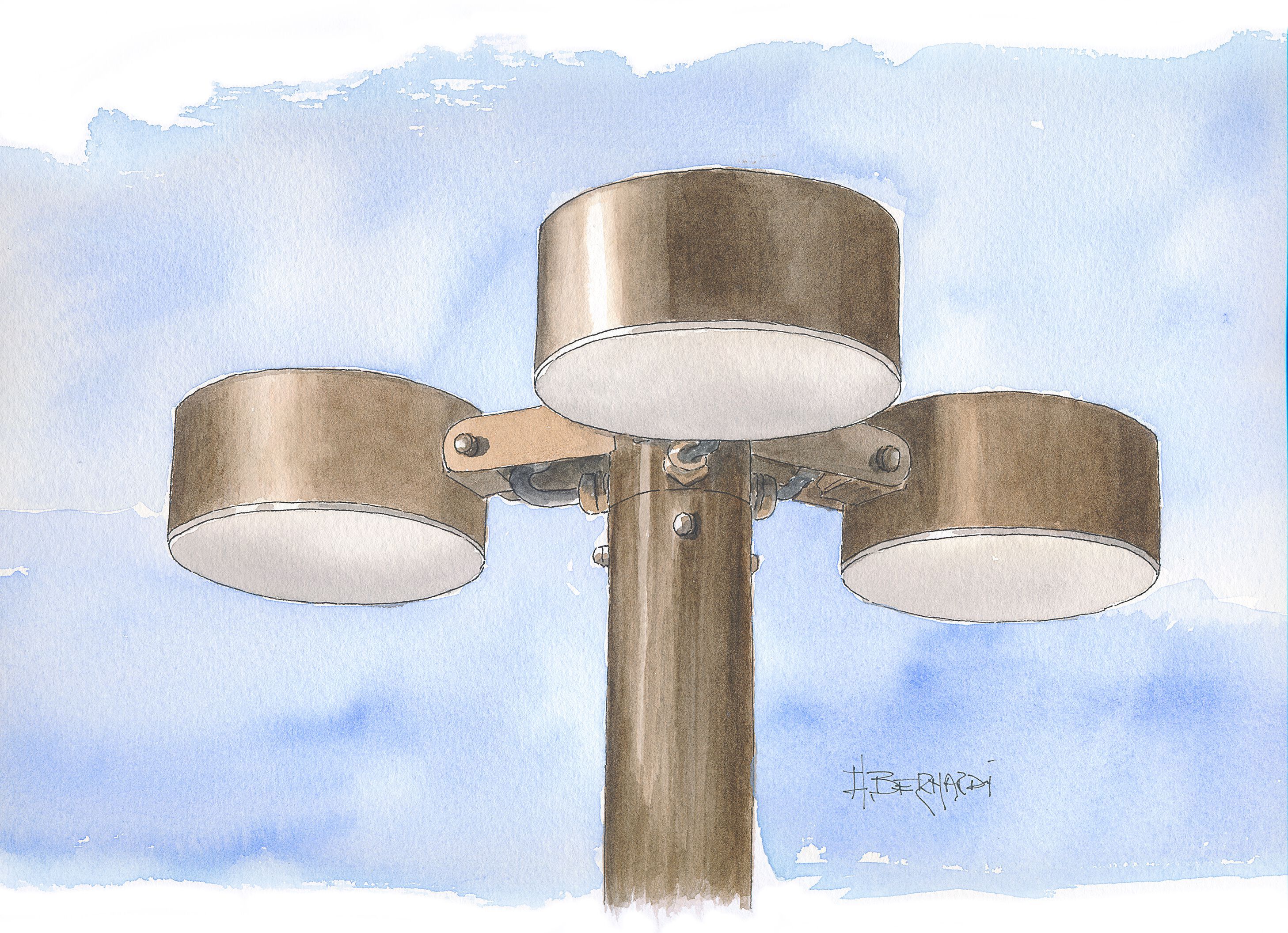 ACELUM by Aldo Bernardi - Testa palo a LED in ottone - 10