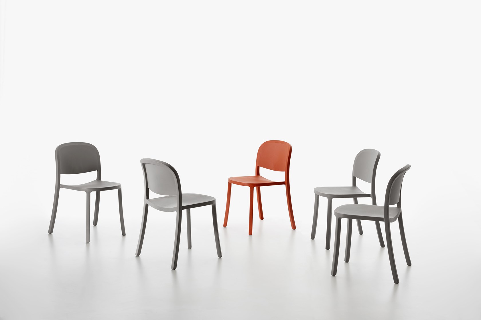 Stackable recycled material chair 1 INCH RECLAIMED By Emeco design ...