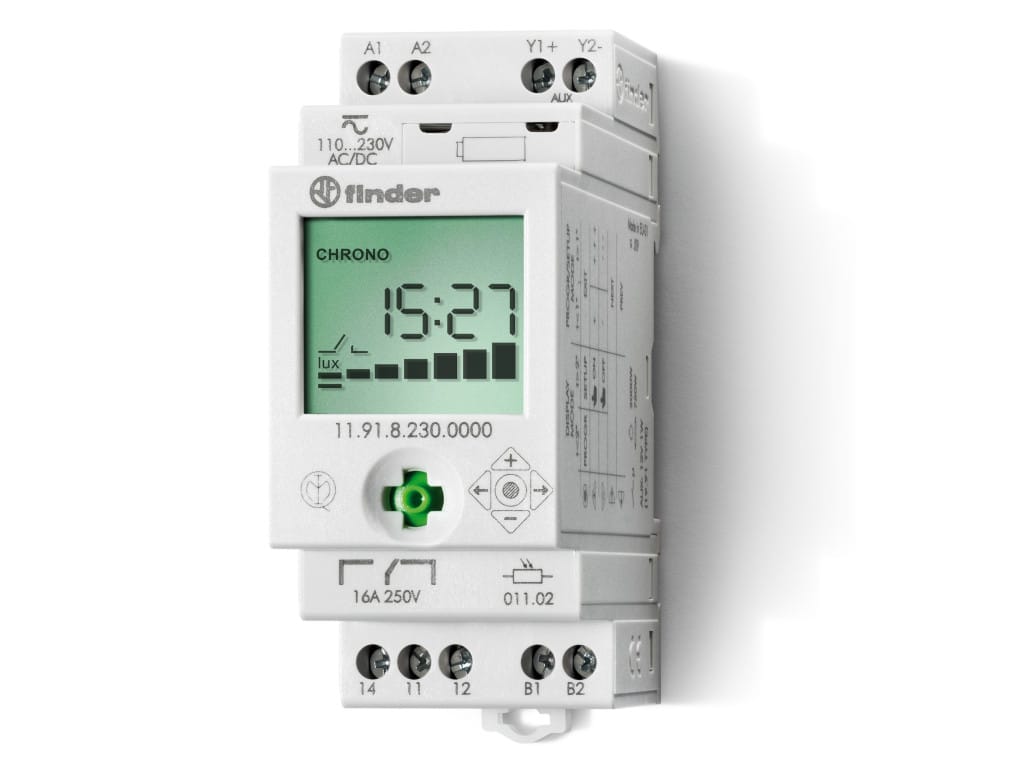 11.91 | Relè by Finder - Relè crepuscolare con interruttore orario