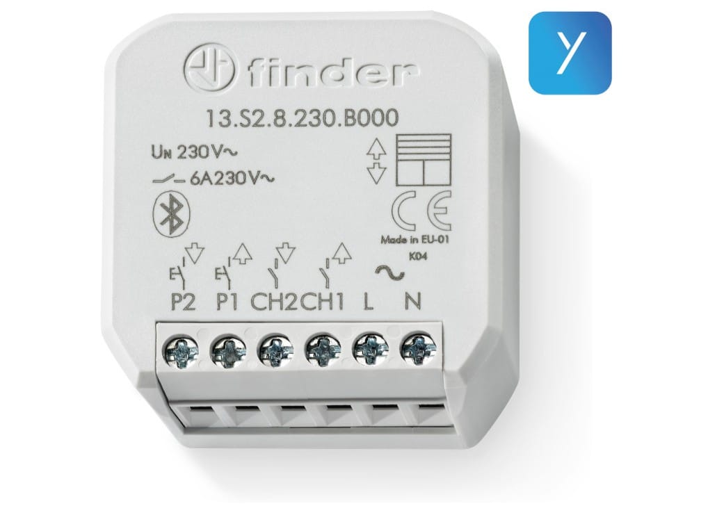 13.S2 | Relè by Finder - Attuatore comando tapparelle connesso da incasso