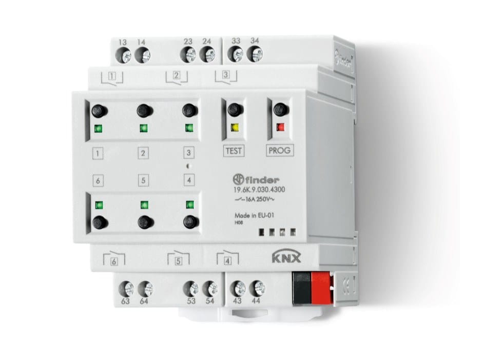 19.6K by Finder - Attuatore a relè con tecnologia KNX
