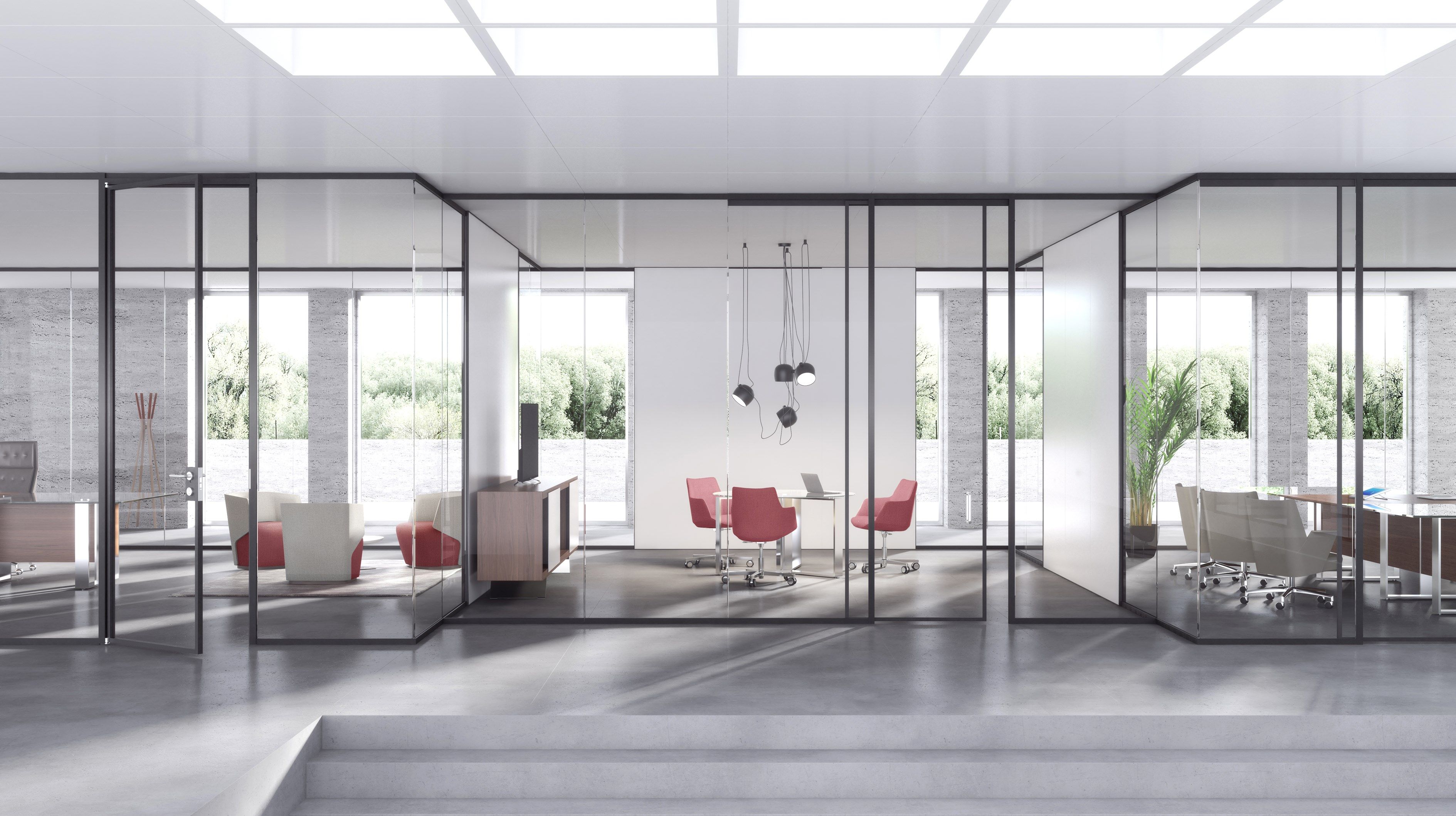 3-6-9 by ESTEL GROUP - Parete mobile in vetro temperato per ufficio - 7