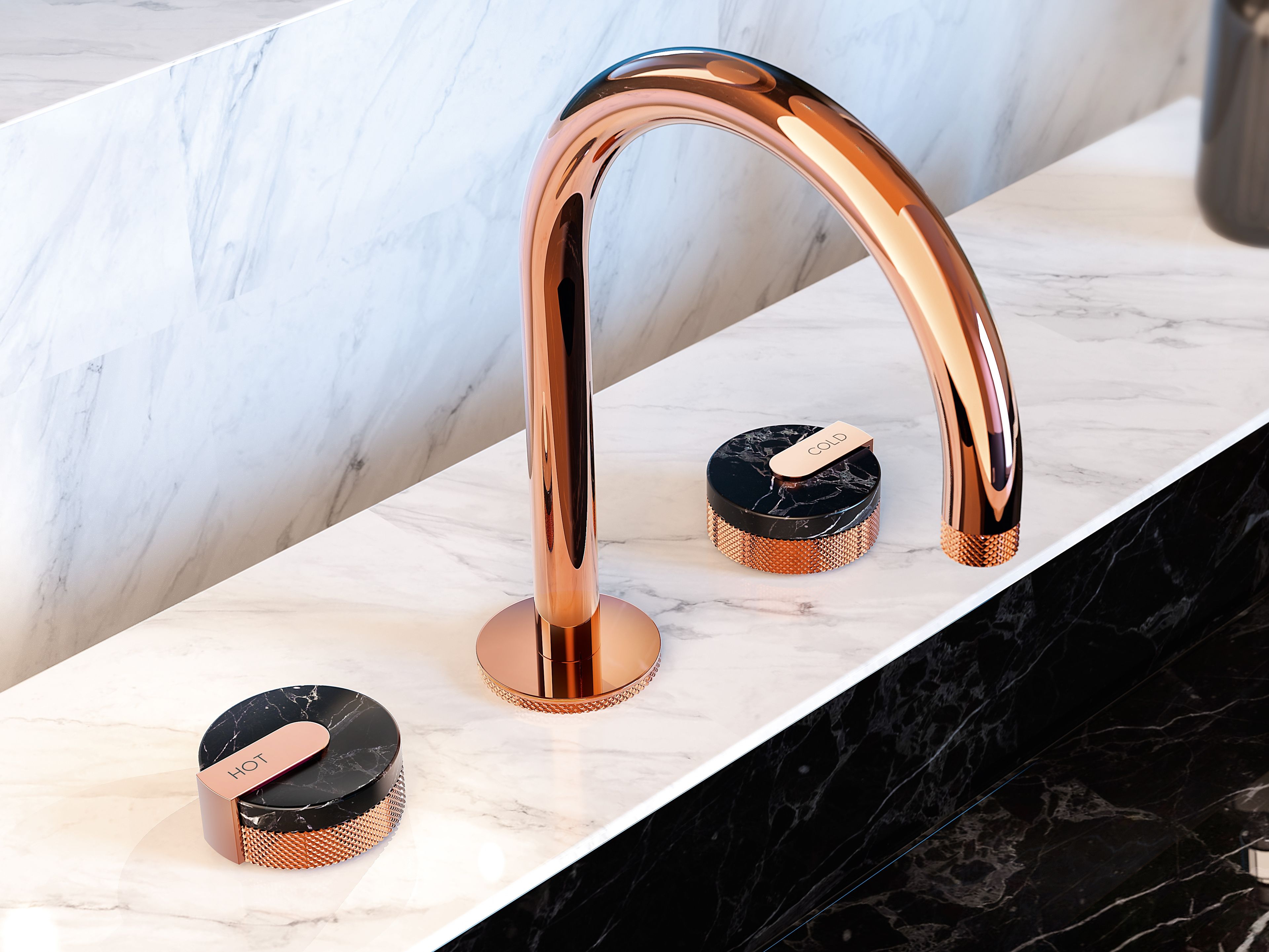 MOD+ 3 hole washbasin tap MOD+ Collection By GRAFF