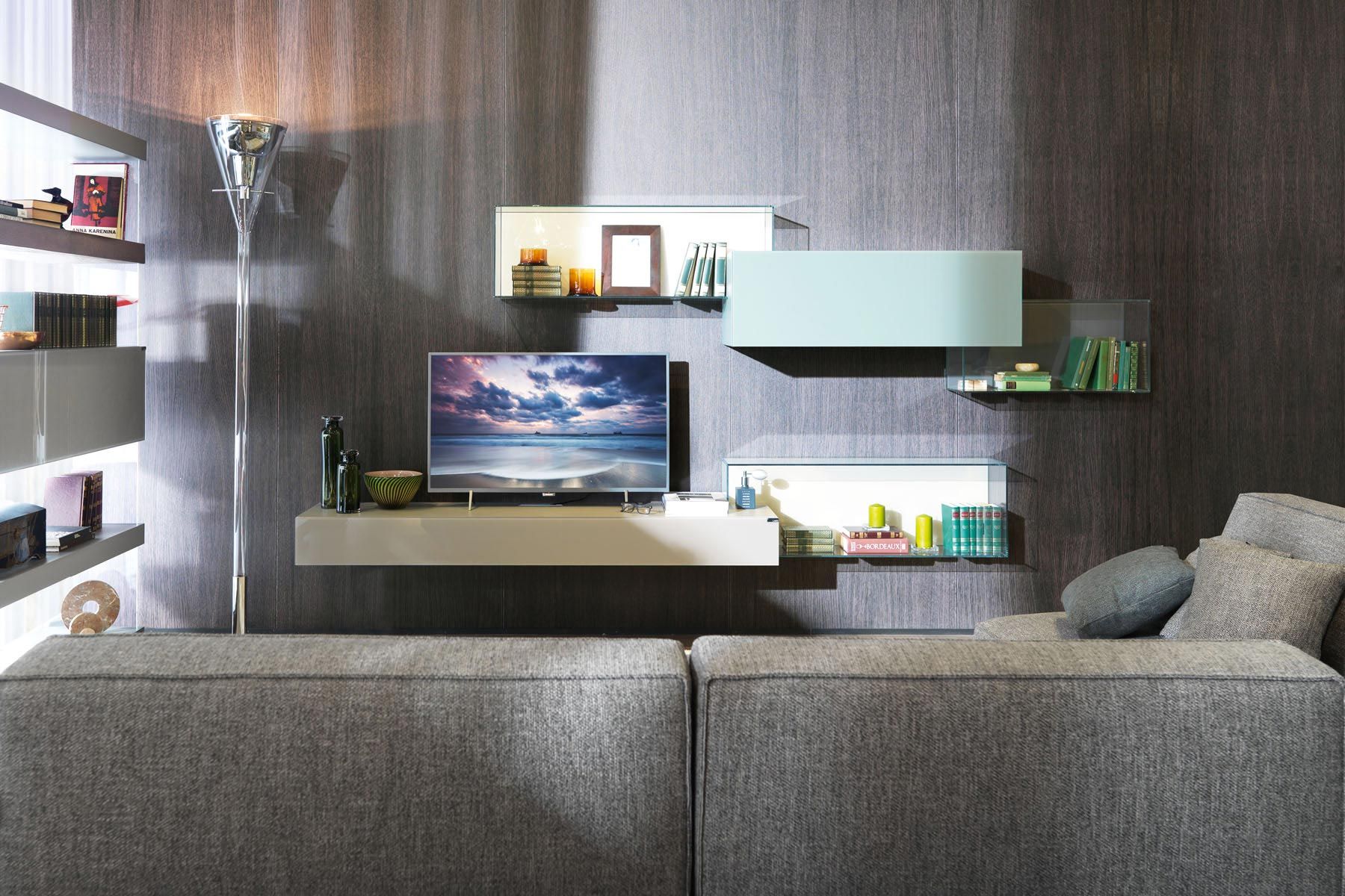 36E8 GLASS Storage wall By Lago design Daniele Lago