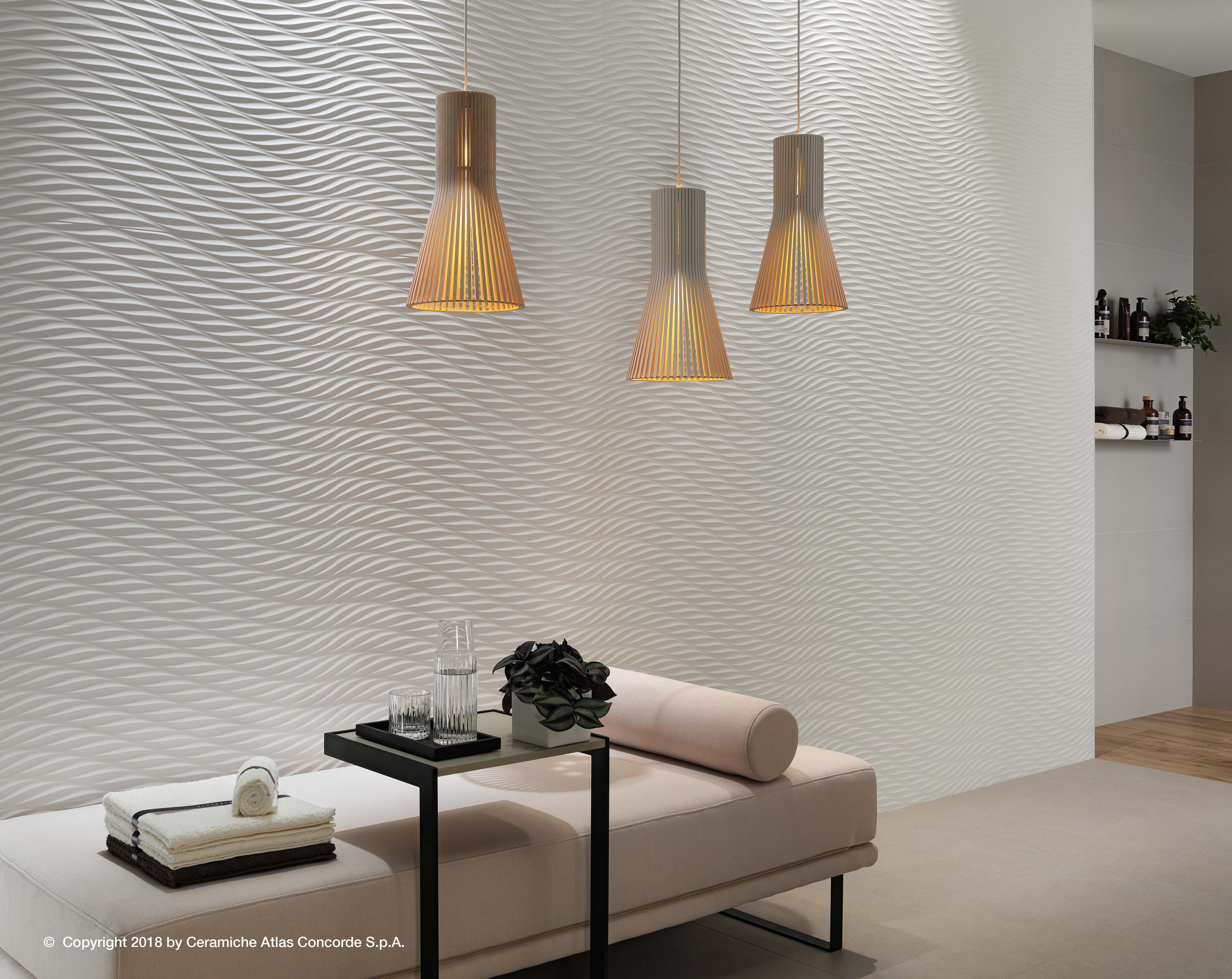 White-paste 3D Wall Cladding 3D WALL DESIGN TWIST 3D Wall Design ...