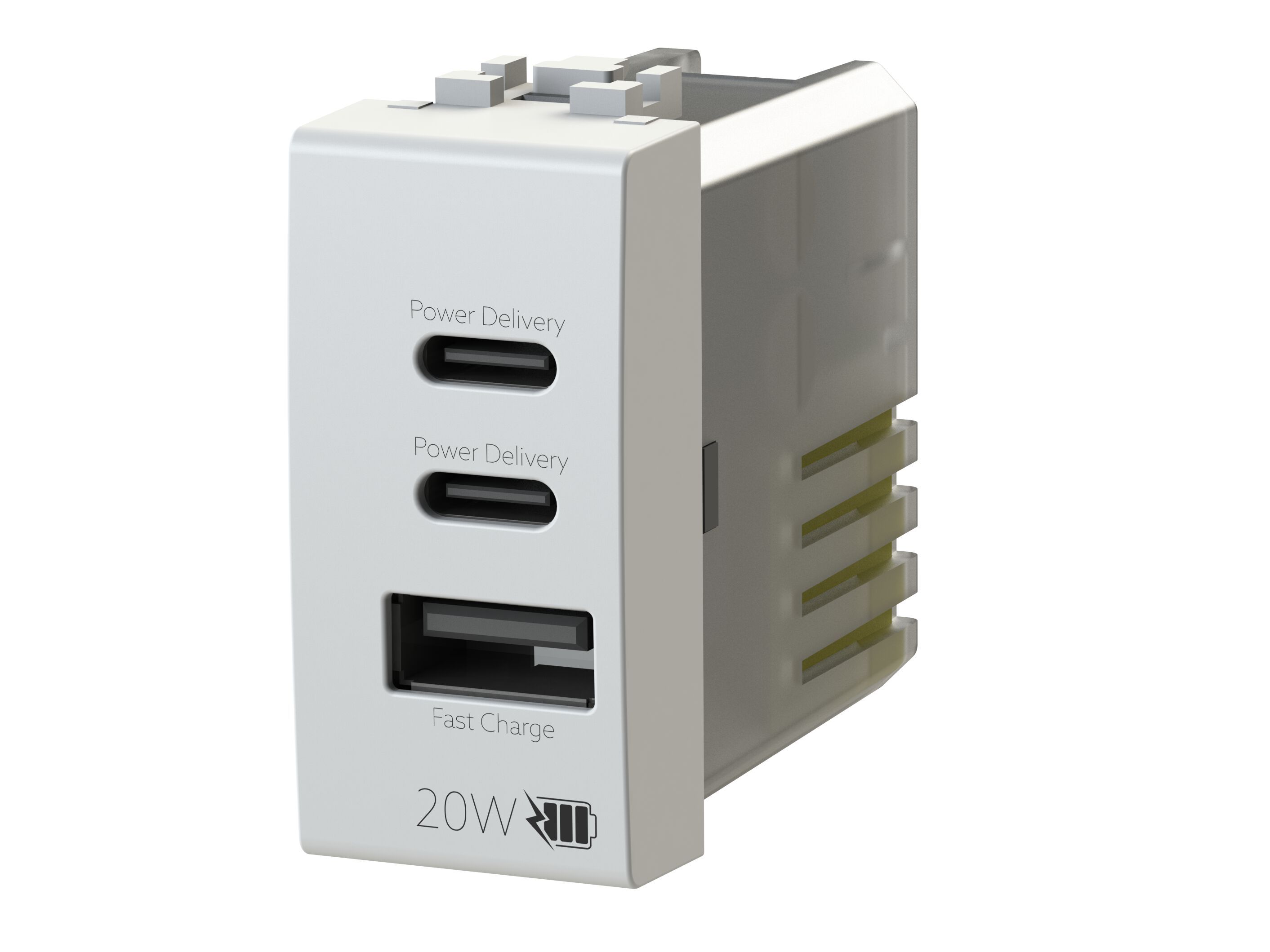 4BUSB20WCCA.N by 4 BOX - Alimentatore da incasso USB per serie civile