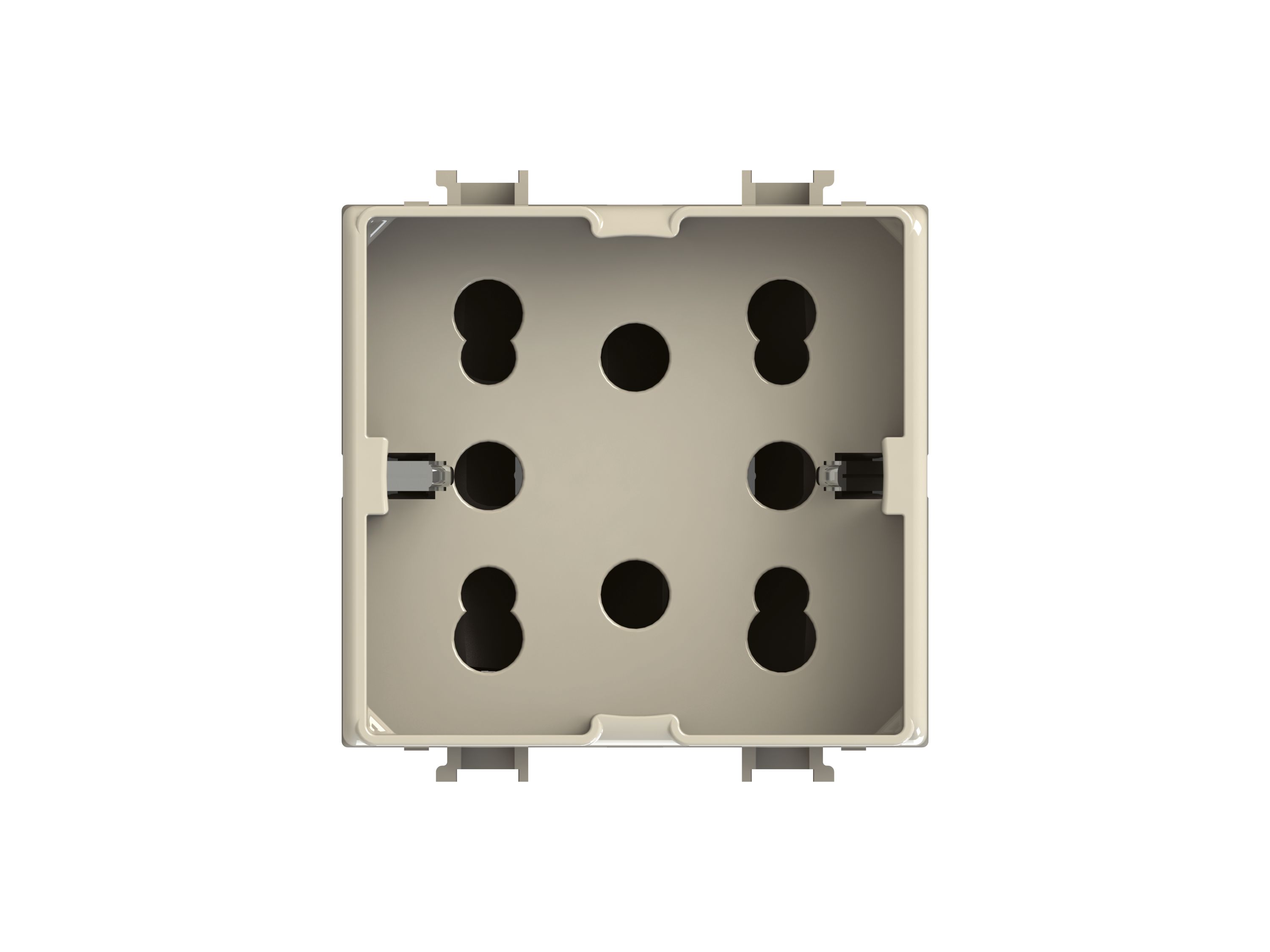 SIDE 4B.A.H21 by 4 BOX - Presa a due moduli per serie civile