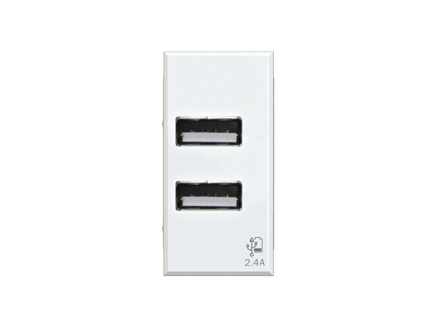 4B.HD.USB.24 by 4 BOX - Alimentatore da incasso USB 2.4 per serie civile - 2