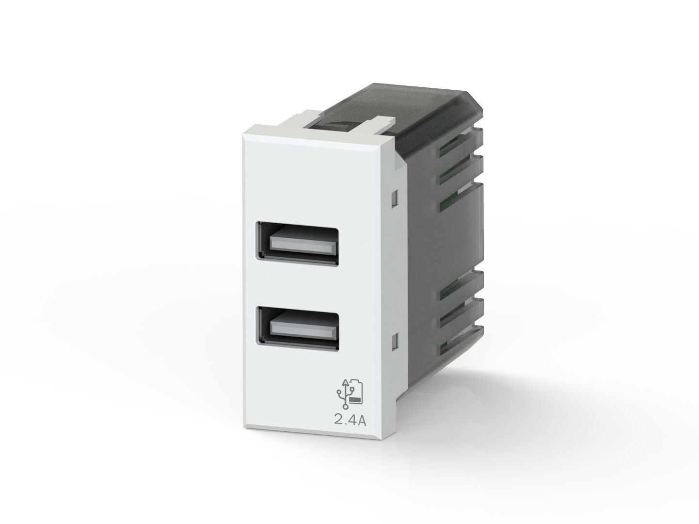 4B.HD.USB.24 by 4 BOX - Alimentatore da incasso USB 2.4 per serie civile
