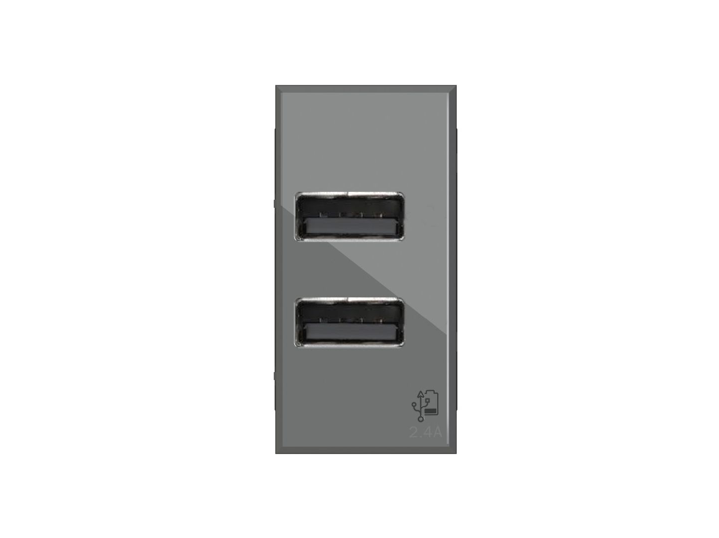 4B.HS.USB.24 by 4 BOX - Alimentatore da incasso USB 2.4 per serie civile - 2