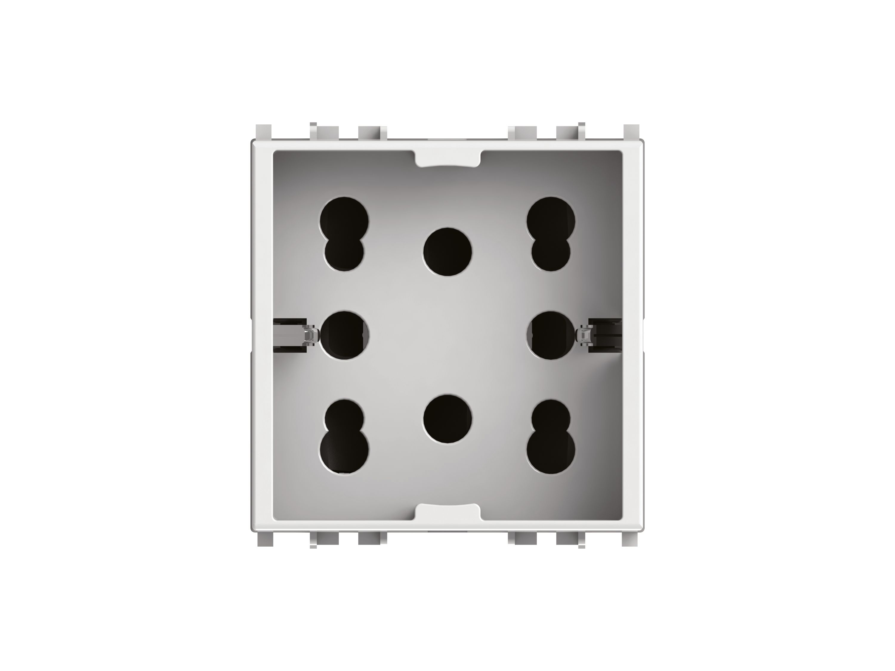SIDE 4B.V14.H21 by 4 BOX - Presa a due moduli per serie civile