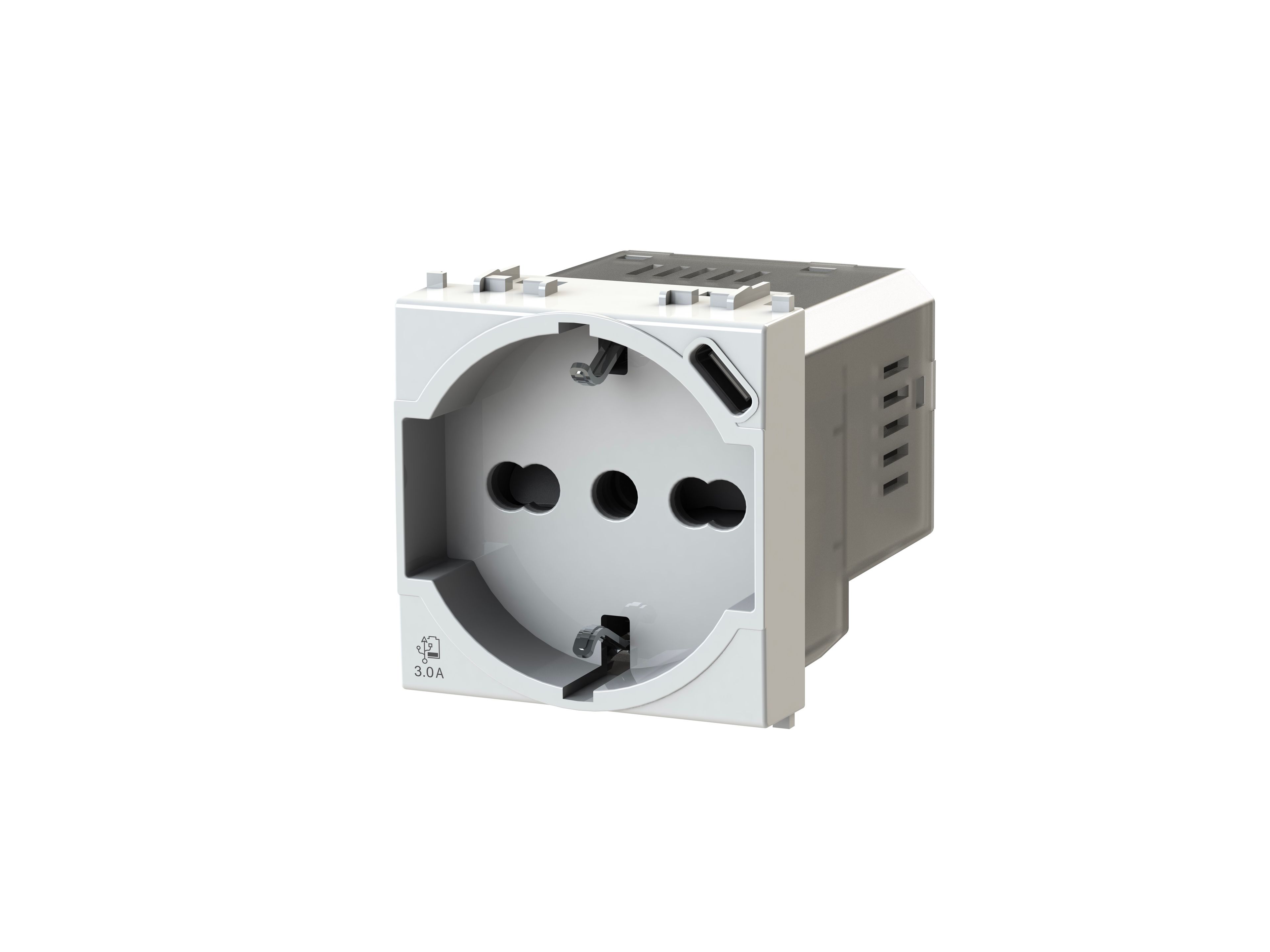 4B.V14.P40.USB by 4 BOX - Presa elettrica P40 con alimentatore USB 3.0 C