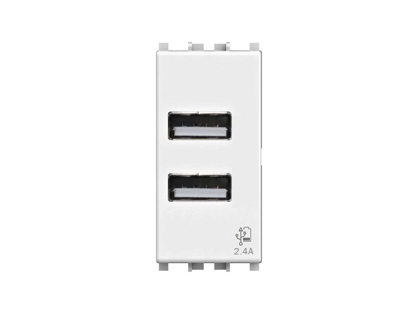 4B.V14.USB.24 by 4 BOX - Alimentatore da incasso USB 2.4 per serie civile - 2