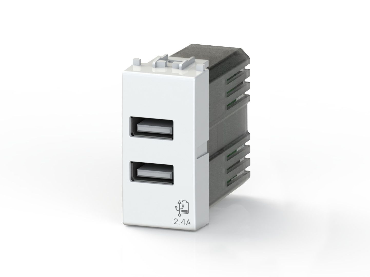 4B.V14.USB.24 by 4 BOX - Alimentatore da incasso USB 2.4 per serie civile