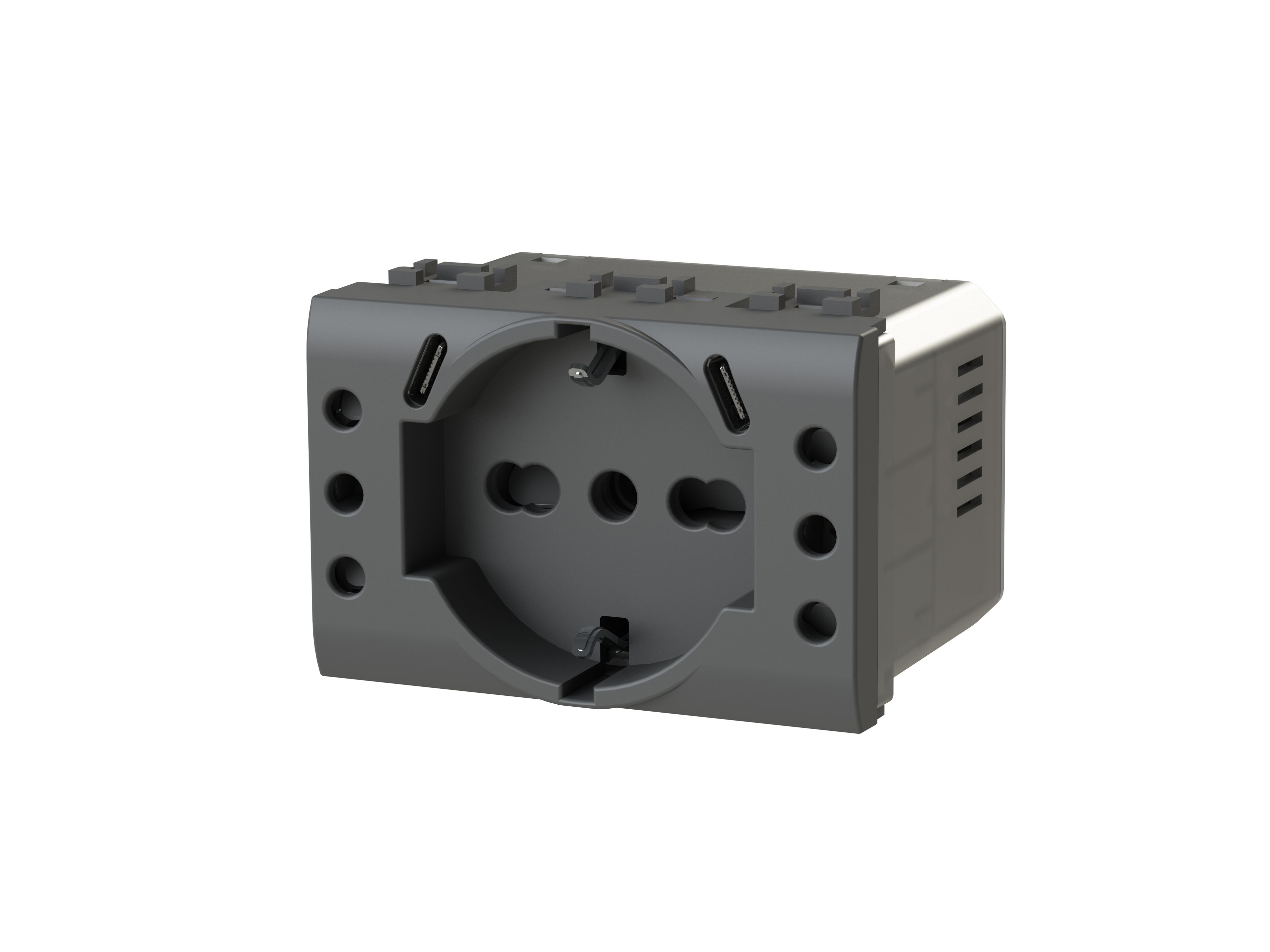 4BUSBP503.L by 4 BOX - Presa elettrica a 3 moduli con USB