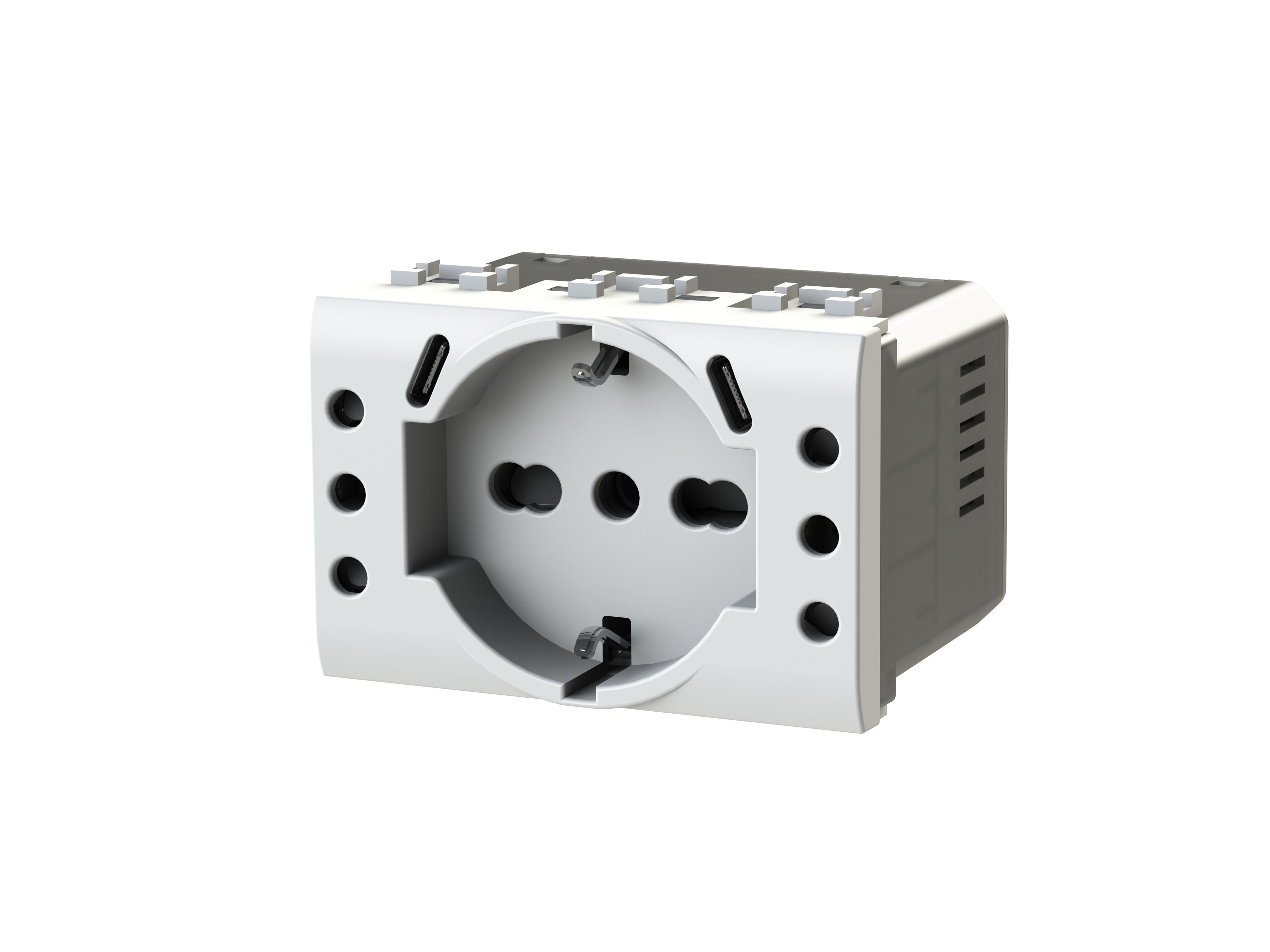 4BUSBP503.N by 4 BOX - Presa elettrica a 3 moduli con USB