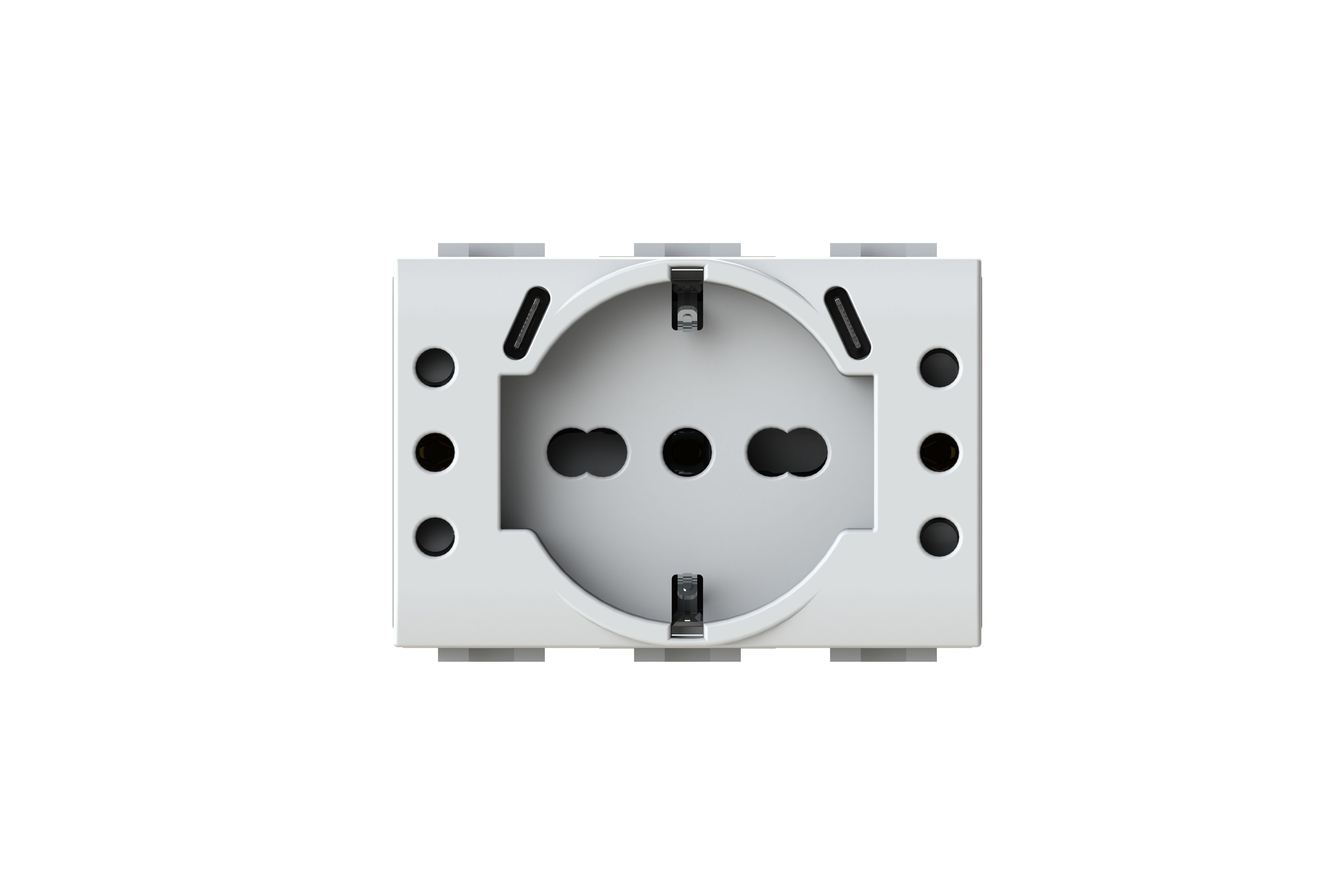 4BUSBP503.N by 4 BOX - Presa elettrica a 3 moduli con USB - 2