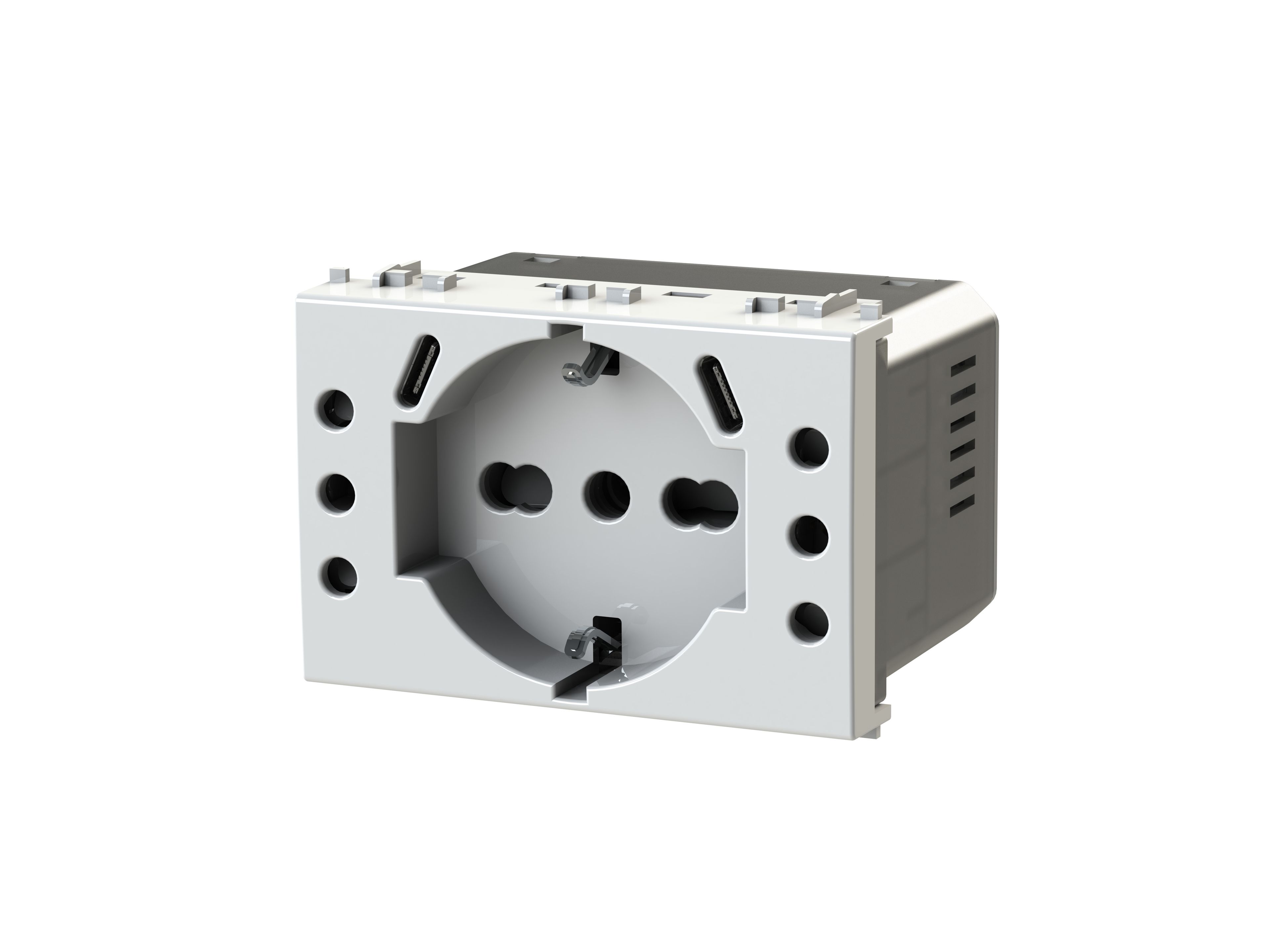 4BUSBP503.V14 by 4 BOX - Presa elettrica a 3 moduli con USB