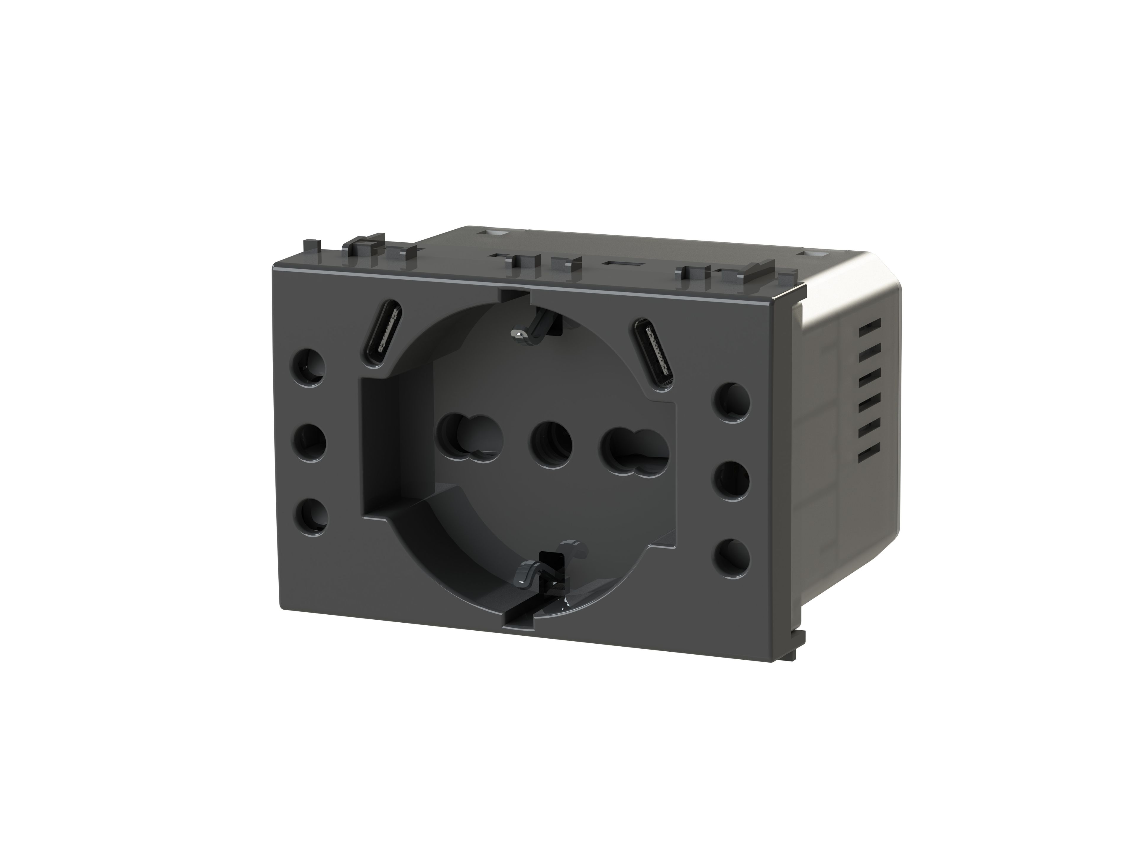 4BUSBP503.V19 by 4 BOX - Presa elettrica a 3 moduli con USB