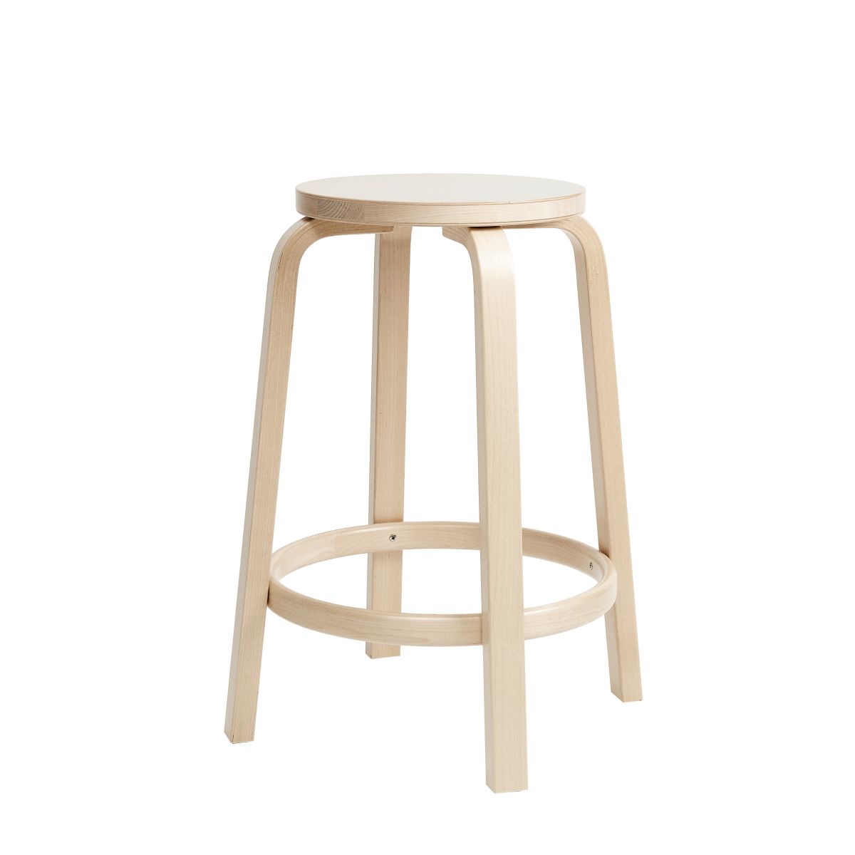 L-LEG High wooden stool By Artek | design Alvar Aalto