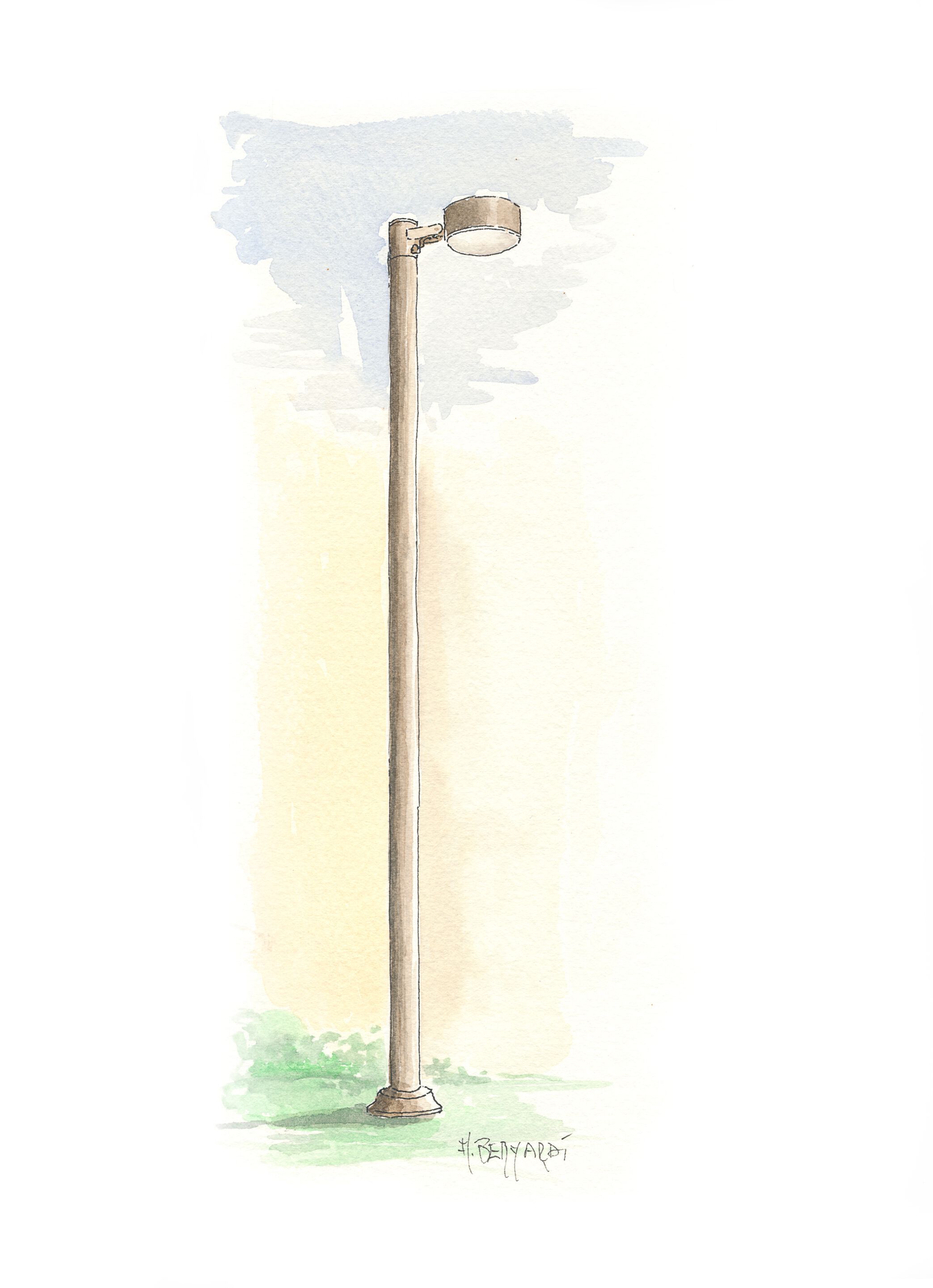 ACELUM by Aldo Bernardi - Testa palo a LED in ottone - 7