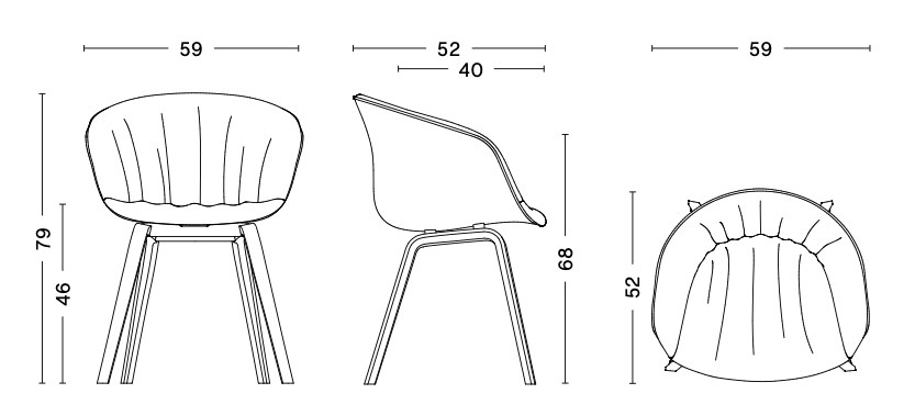 ABOUT A CHAIR AAC 23 SOFT チェア By Hay