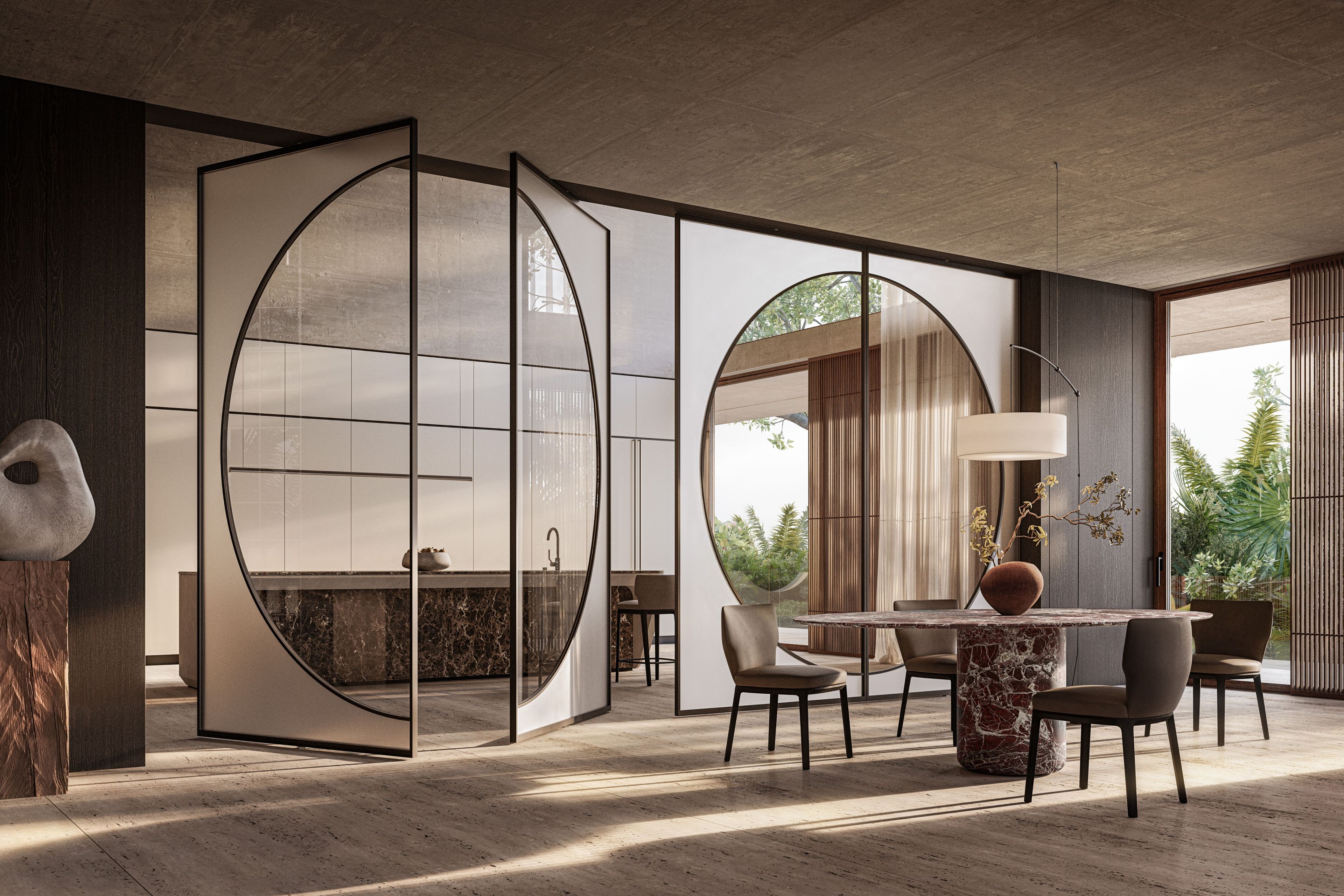 ARCHI by ADL - Sistema di porte scorrevoli, rototraslanti o a bilico, in vetro e alluminio - 5