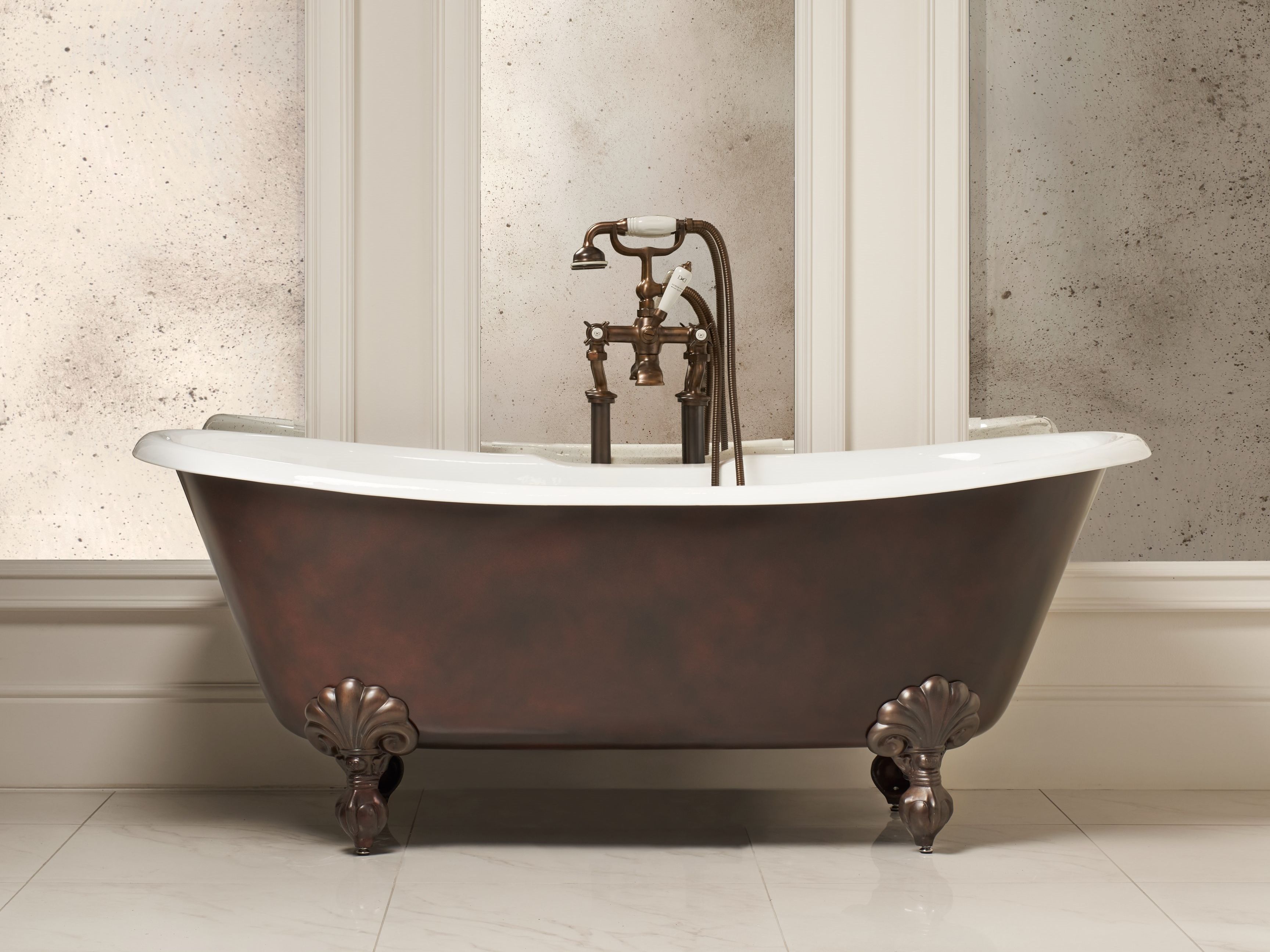ADMIRAL COPPER EFFECT by Devon&Devon - Vasca da bagno centro stanza in ghisa - 3