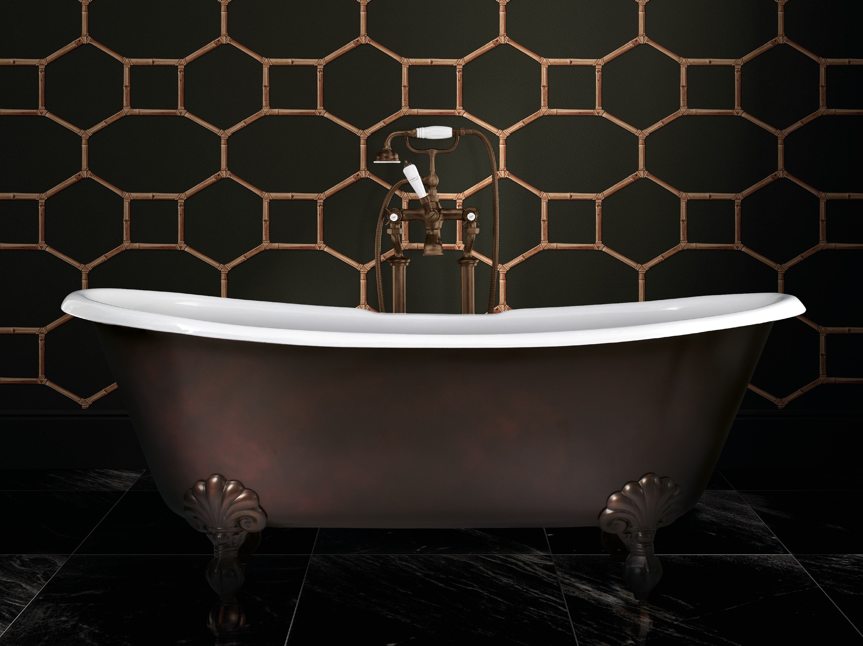ADMIRAL COPPER EFFECT by Devon&Devon - Vasca da bagno centro stanza in ghisa - 4