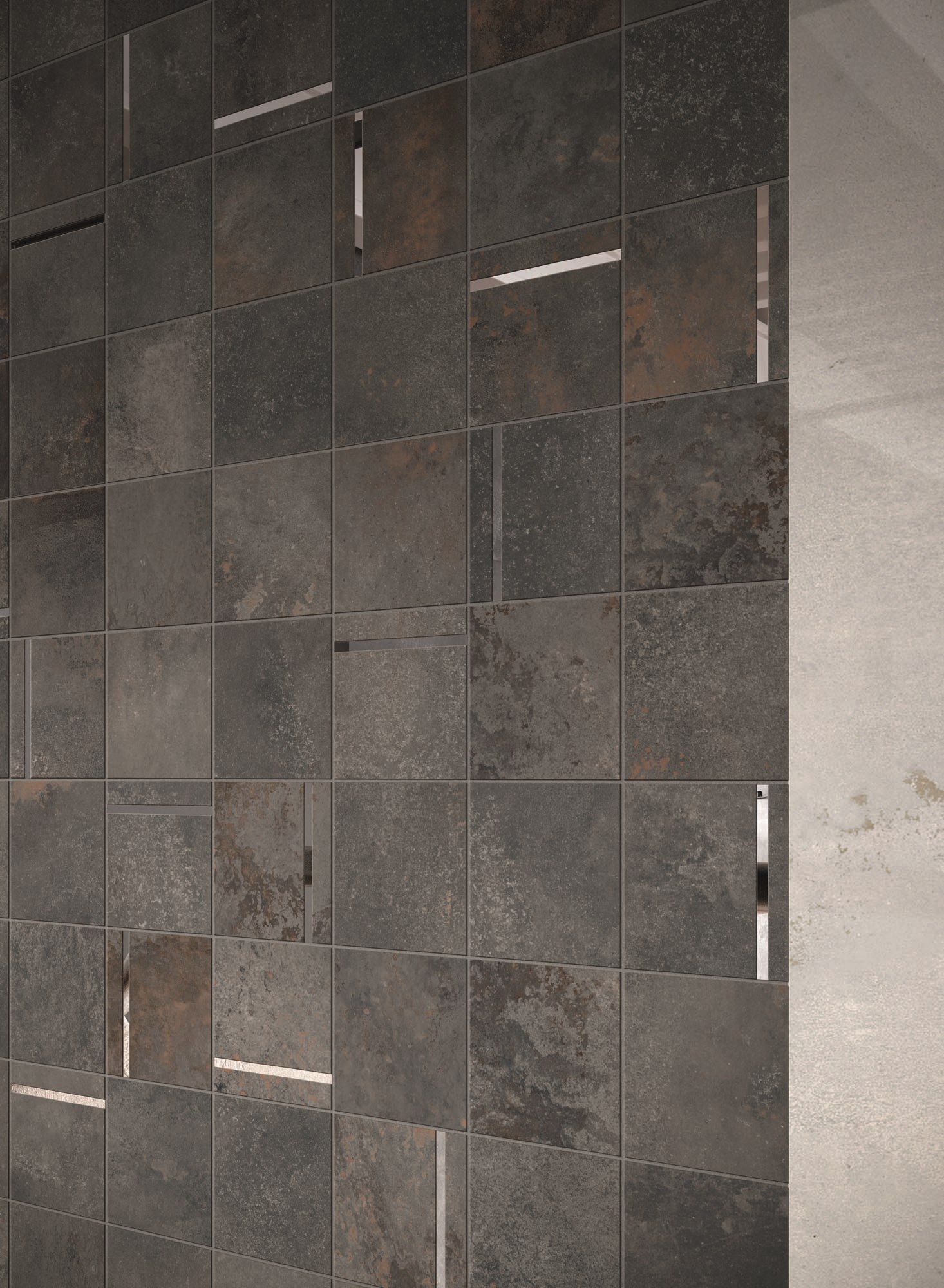 ALCHEMY MAGNET by Ceramiche Caesar - Pavimento/rivestimento in gres porcellanato effetto metallo - 5