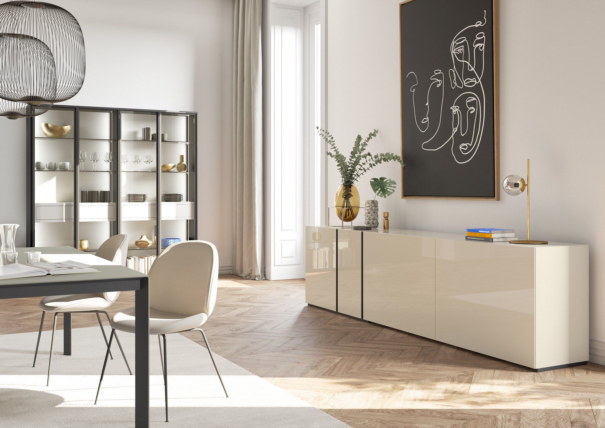 ALEA Sideboard with sliding doors By Kettnaker
