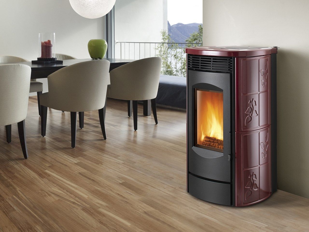ALPINA XW | Stufa a legna by CAMINETTI MONTEGRAPPA - Stufa a legna a parete