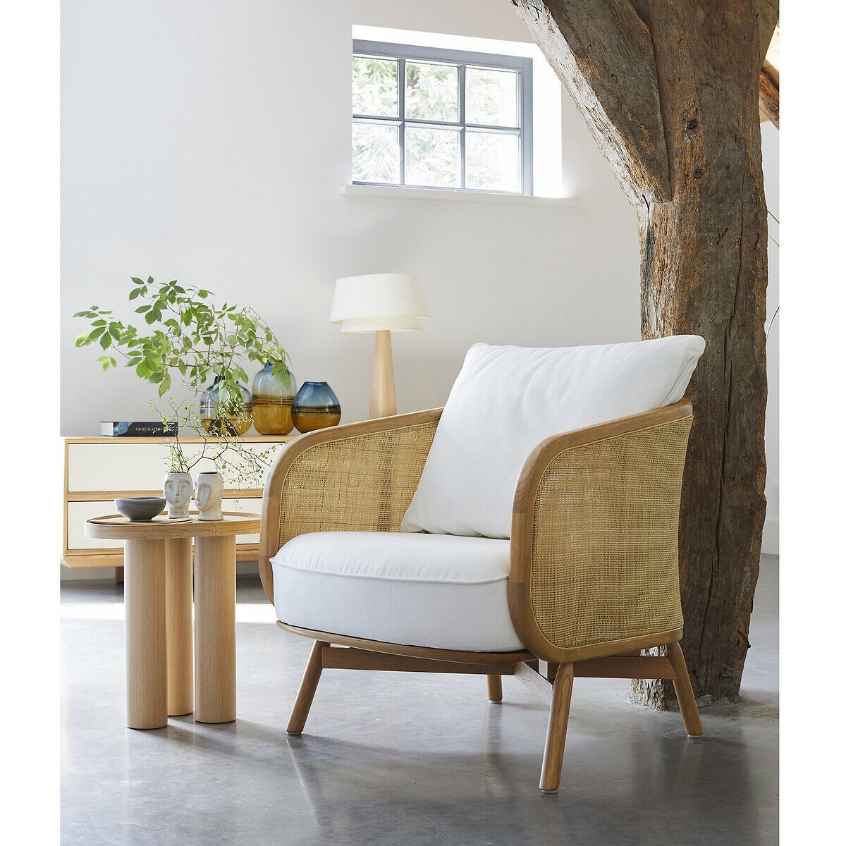 CORNELIUS by AMPM - Poltrona in vimini e tessuto con braccioli - 6