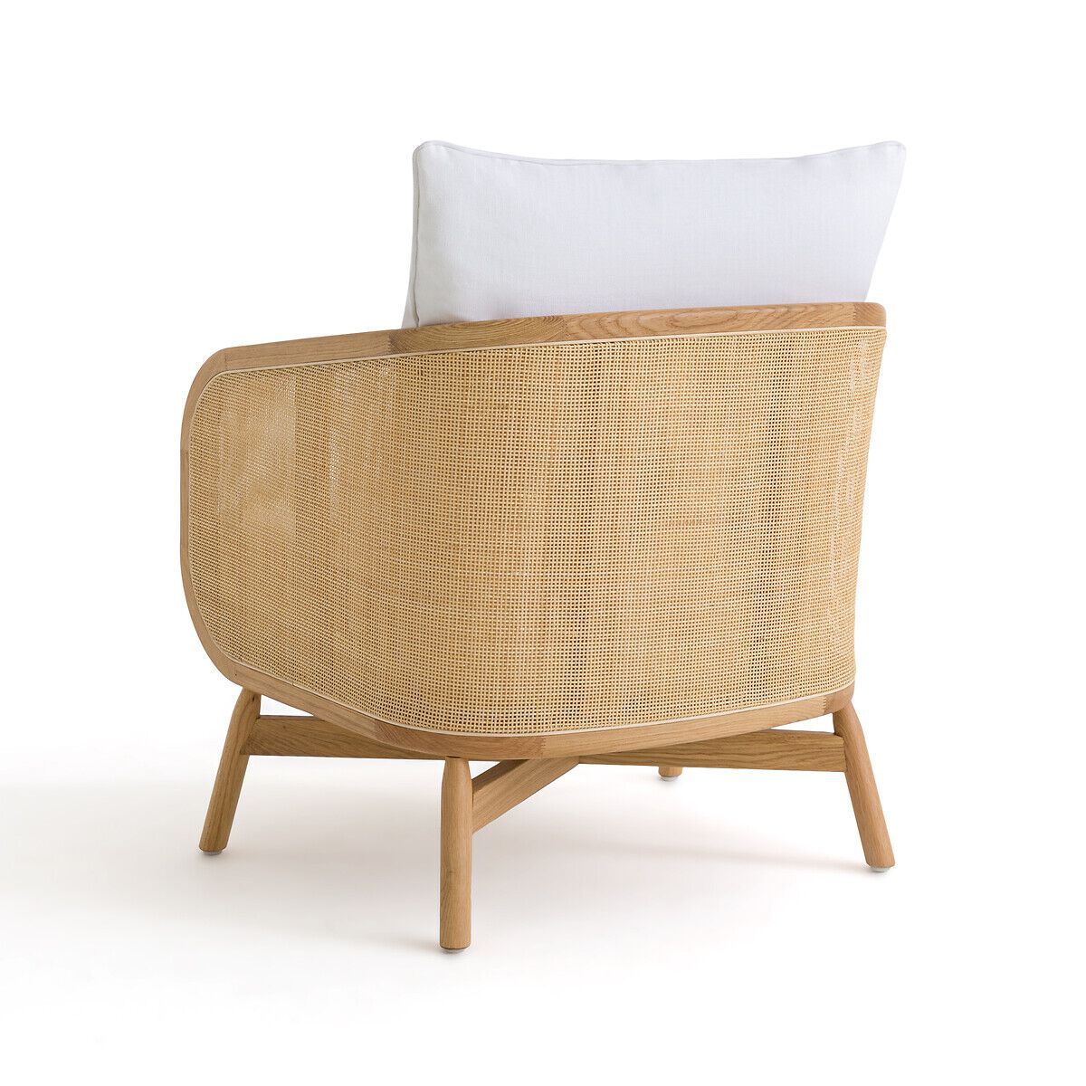 CORNELIUS by AMPM - Poltrona in vimini e tessuto con braccioli - 3