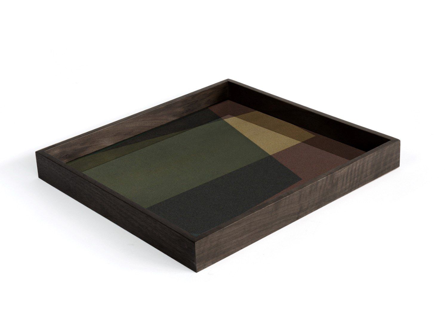 ANGLE GLASS Square tray By Ethnicraft design Dawn Sweitzer