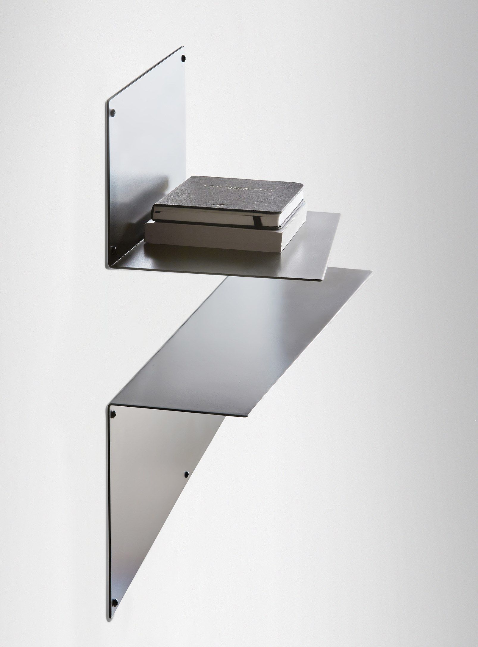 Powder coated steel wall shelf ANGLE LARGE By MARdiROS