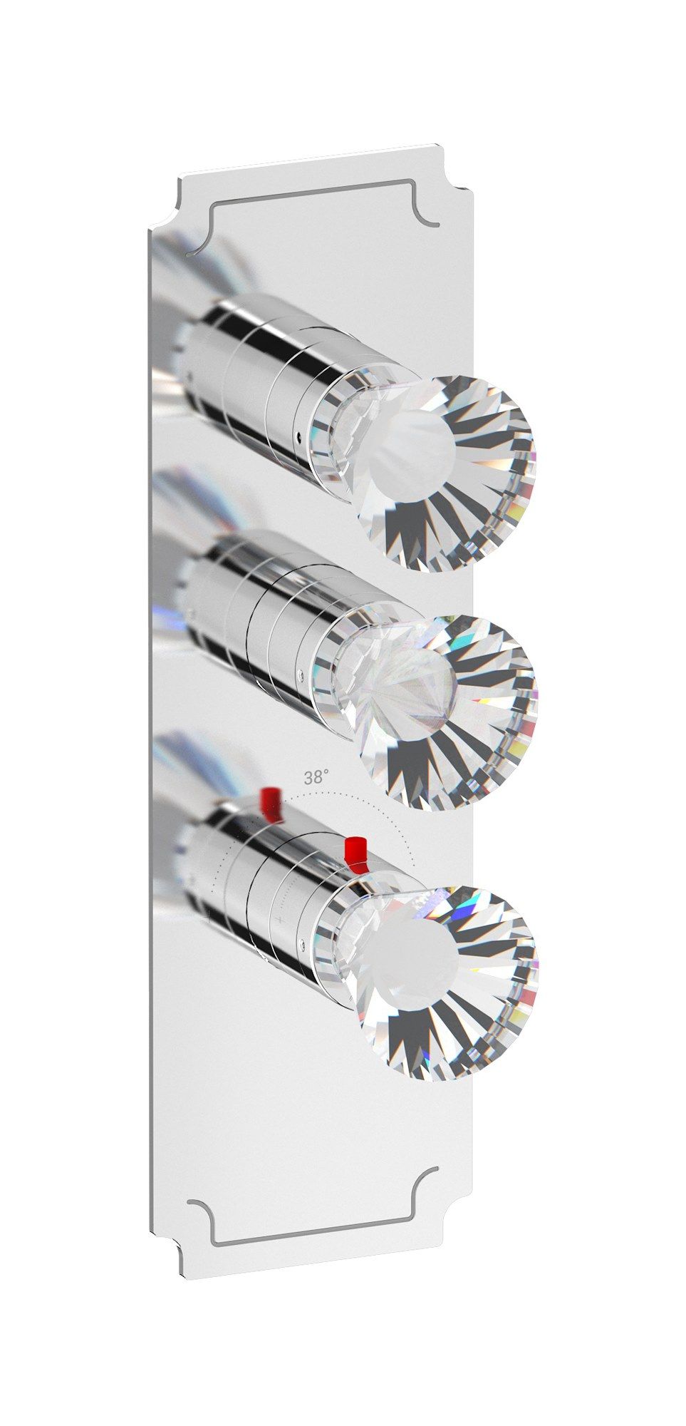 AQUA - 2 WAYS EUA215 by IB - Miscelatore per doccia a 3 fori termostatico - 2