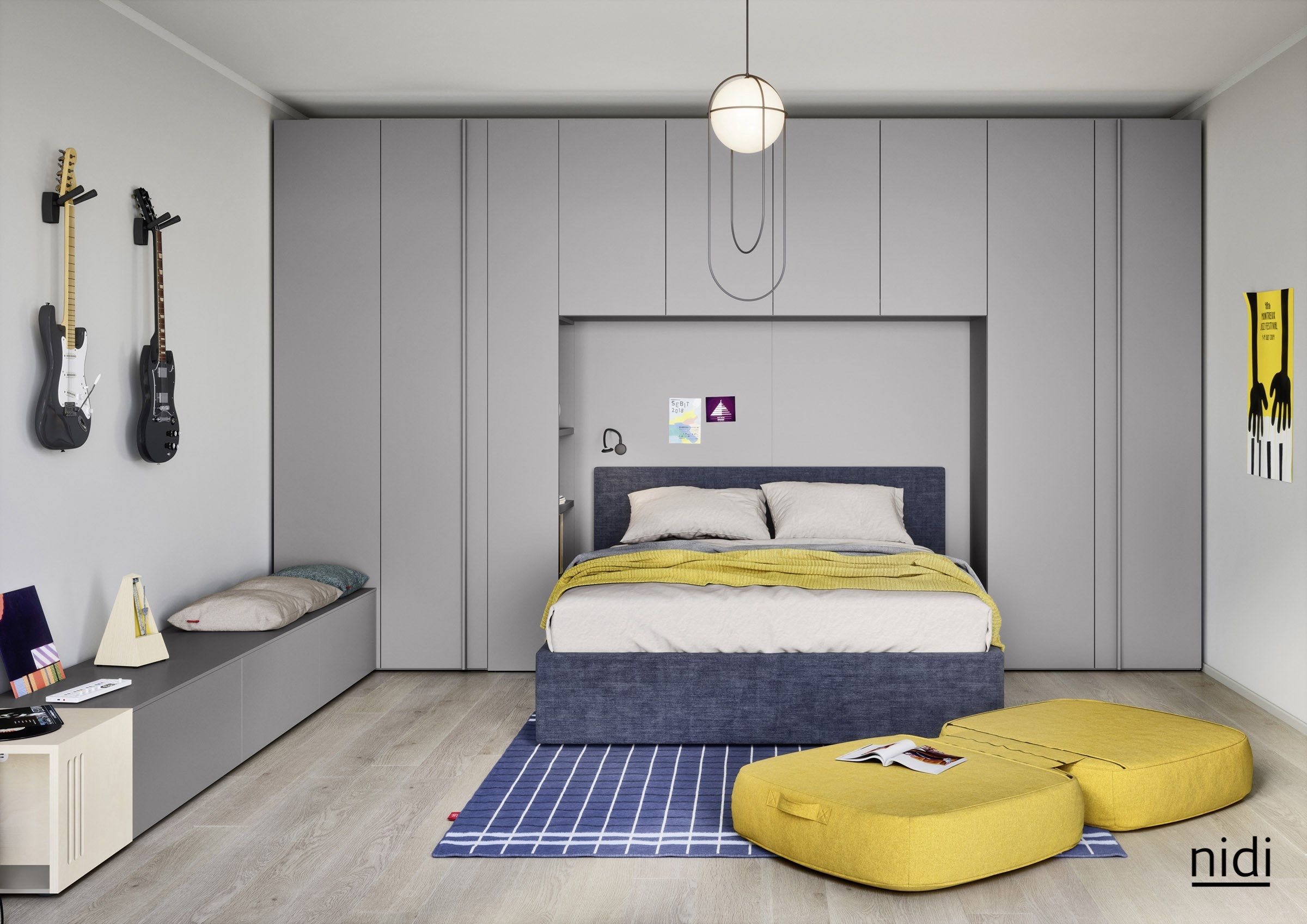 ARIAL by Nidi - Letto matrimoniale imbottito sfoderabile - 3