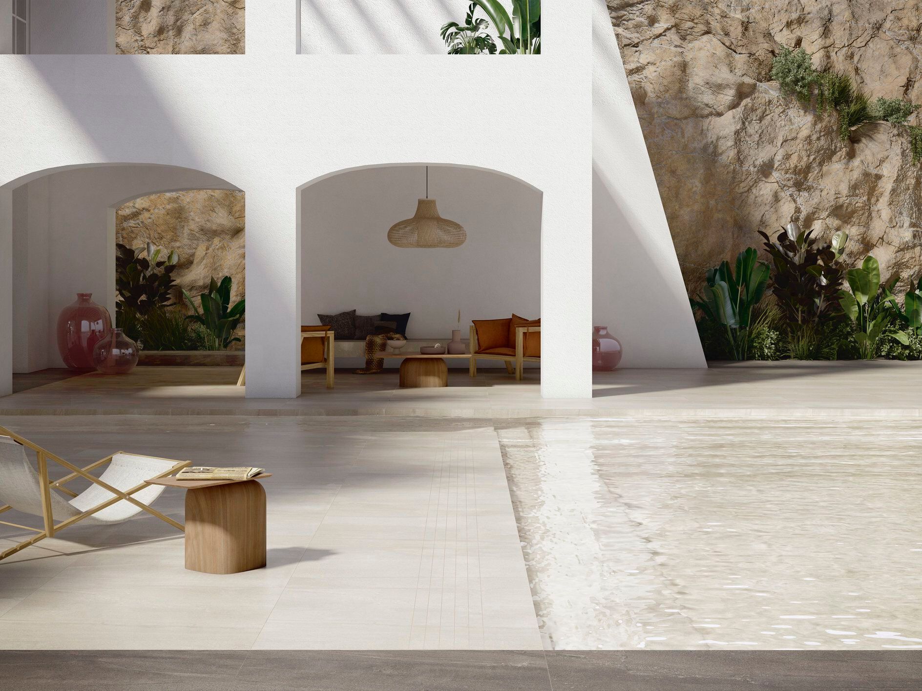 BASALTO BEIGE ACTIVE by ARIOSTEA - Pavimento/rivestimento in gres porcellanato per interni effetto pietra