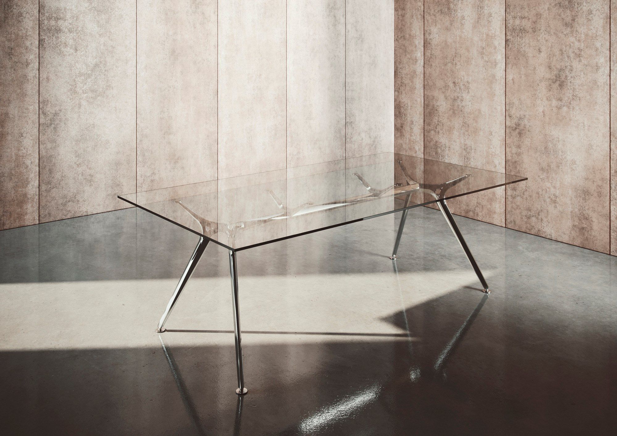 ARKITEK Rectangular glass office desk By ACTIU design Alegre Design