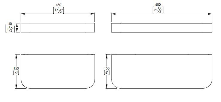 ARO | Bathroom wall shelf By KRION