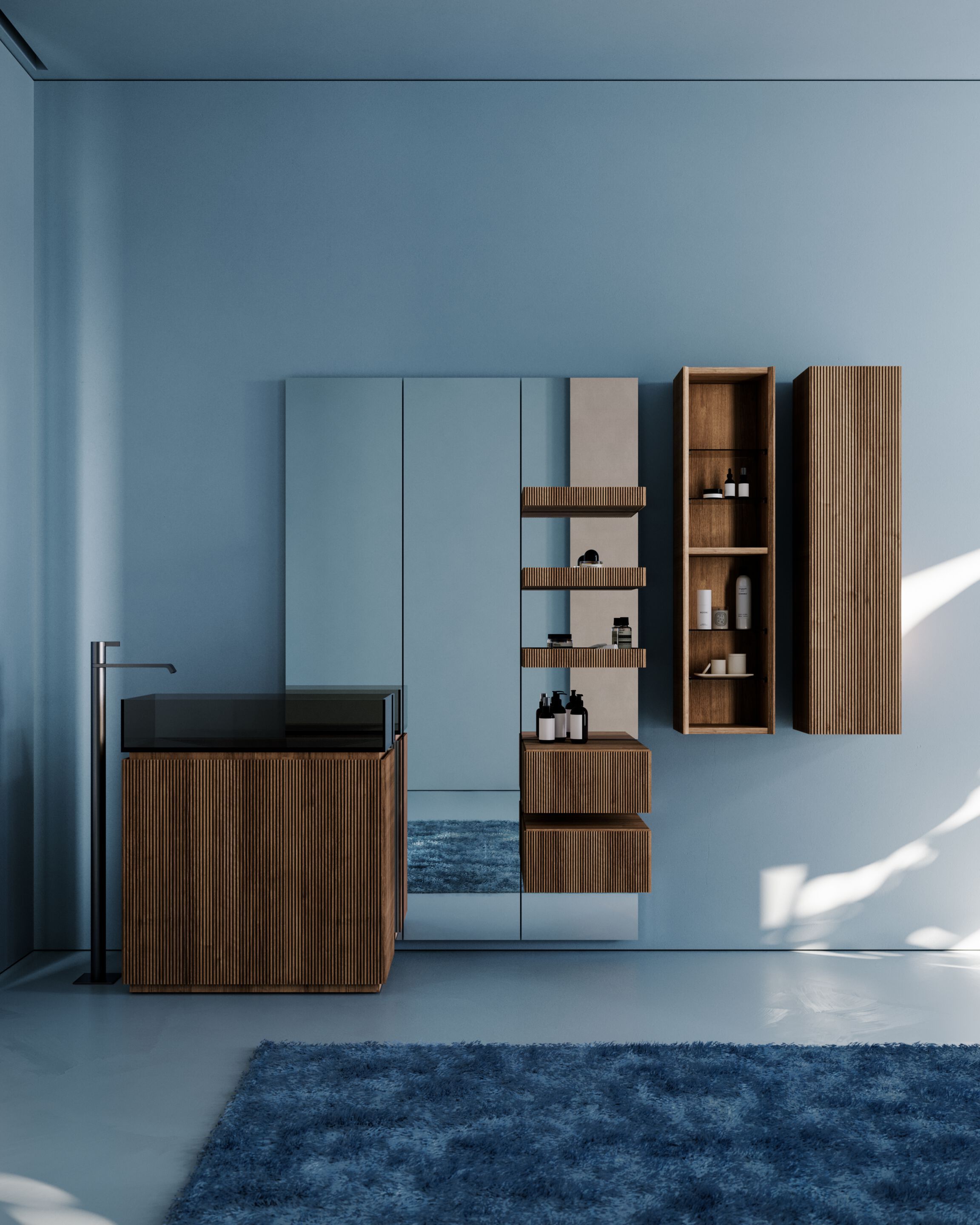 PLISSÈ SYSTEM by ARTELINEA - Pensile bagno in legno - 2